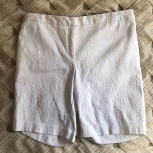 Mario Serrani White Bermuda Shorts